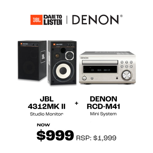 DENON RCD-M41 | JBL 4312MKII Studio Monitor Bundle